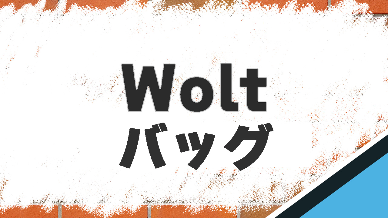 【初心者必見！】Wolt（ウォルト）バッグについて徹底的に解説！